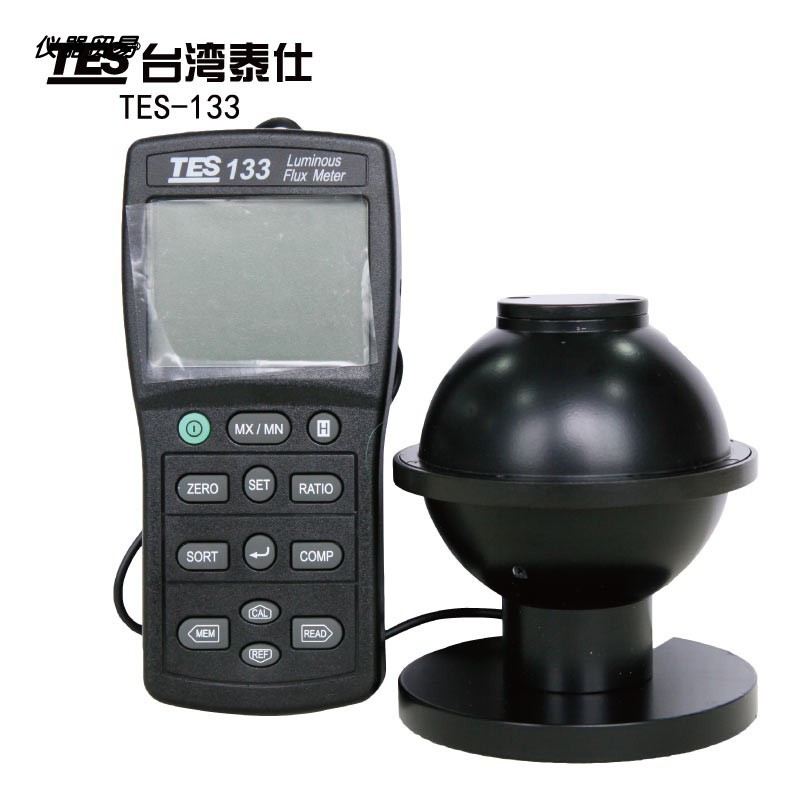 台湾泰仕TES-133光通量计照度计数字流明高精度流明度测试仪 正品