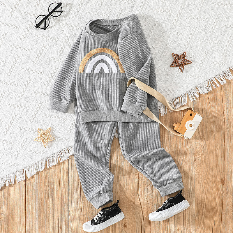 Casual Geometric Polyester Boys Clothing Sets display picture 2