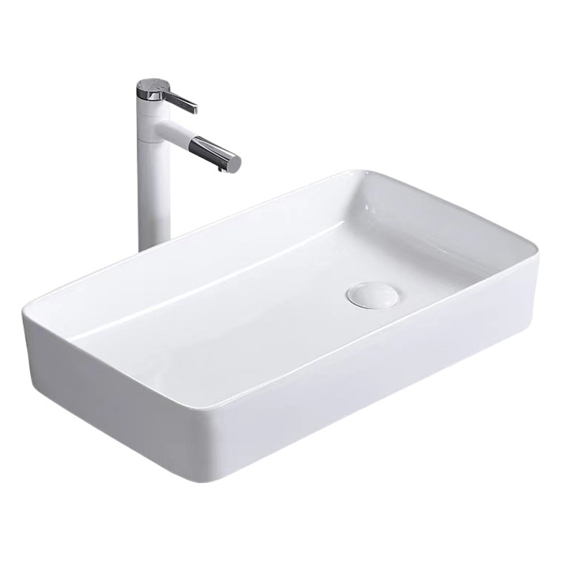 Hotel contador de la cuenca balcón lavabo de cerámica placa lavabo único lavabo Cuenca del baño cuenca de la cuenca de Ingeniería de comercio exterior