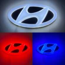 适用于现代 途胜 悦动 圣达菲 索纳塔 车标4D发光LED后尾车标灯