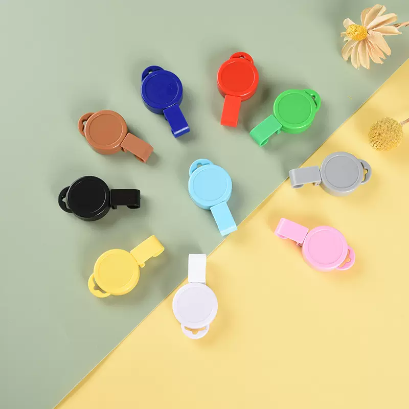 圆形易拉背夹多用途胸牌门牌证件卡套可伸缩易拉扣钥匙防丢伸缩扣