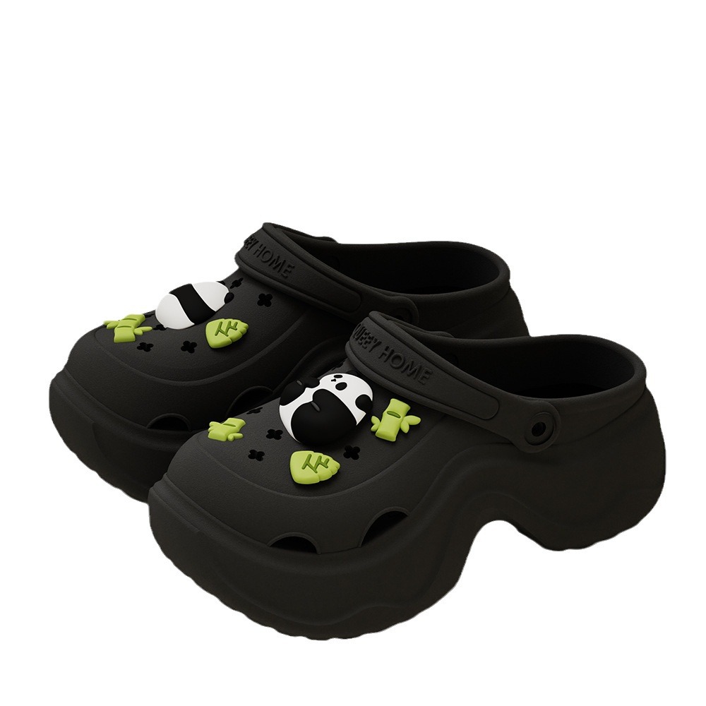 2026 Nieuwe Stijl Croc Schoenen Voor Vrouwen Zomer Nieuwe Diy Cartoon Antislip Bovenkleding Dikke Zolen Sandalen Voor vrouwen
