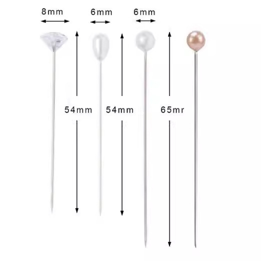 Venta directa de fábrica 6*9*65mm color en forma de pera aguja de posicionamiento de ropa 50 piezas