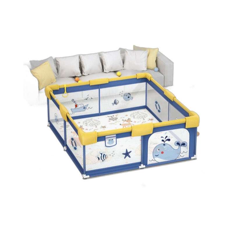 Fuente personalizada fábrica personalizada niños indoor juego valla rastreando almohadilla de seguridad para toddlers tela valla de tela