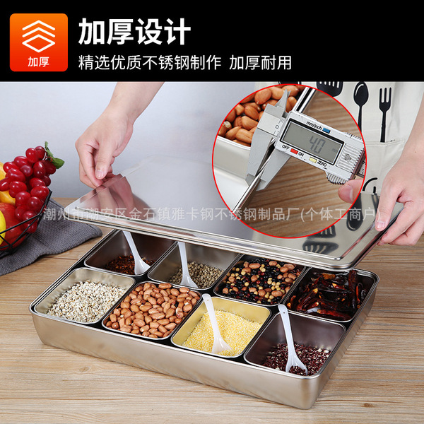 Seasoning box Commercial multi -style seasoning tank stainless steel…