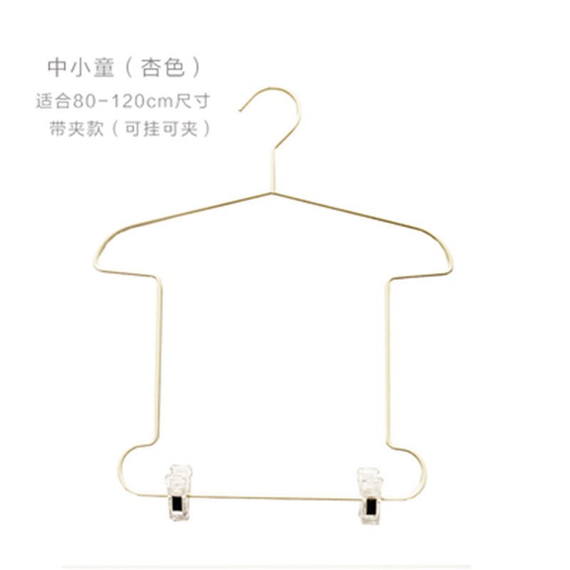 子供のワンピースセットのハンガーとクリップセットの組み合わせで、太くて無垢な金属の服を着て、洋服屋のハンガーを支えます。|undefined
