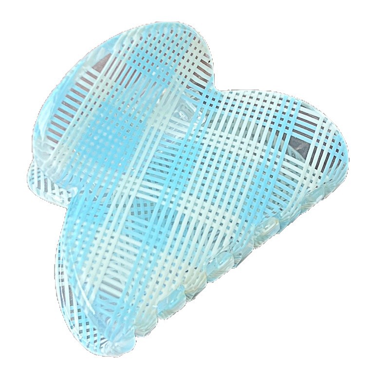 Correa de acético imitación estriado brocas de cabello primavera nuevo disco brocas de cabello pequeño brocas de tiburón fresco brocas de cabello azul adornamiento para el cabello