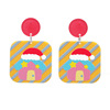 Christmas accessory for elderly, acrylic earrings, European style