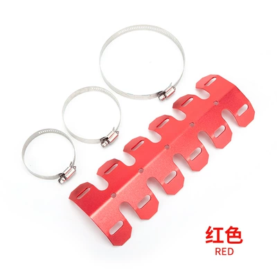 Motorcycle accessories modified Universal Motorcycle Safety Supplies - red-motorcycle-exhaust-keel-protection-cover-short