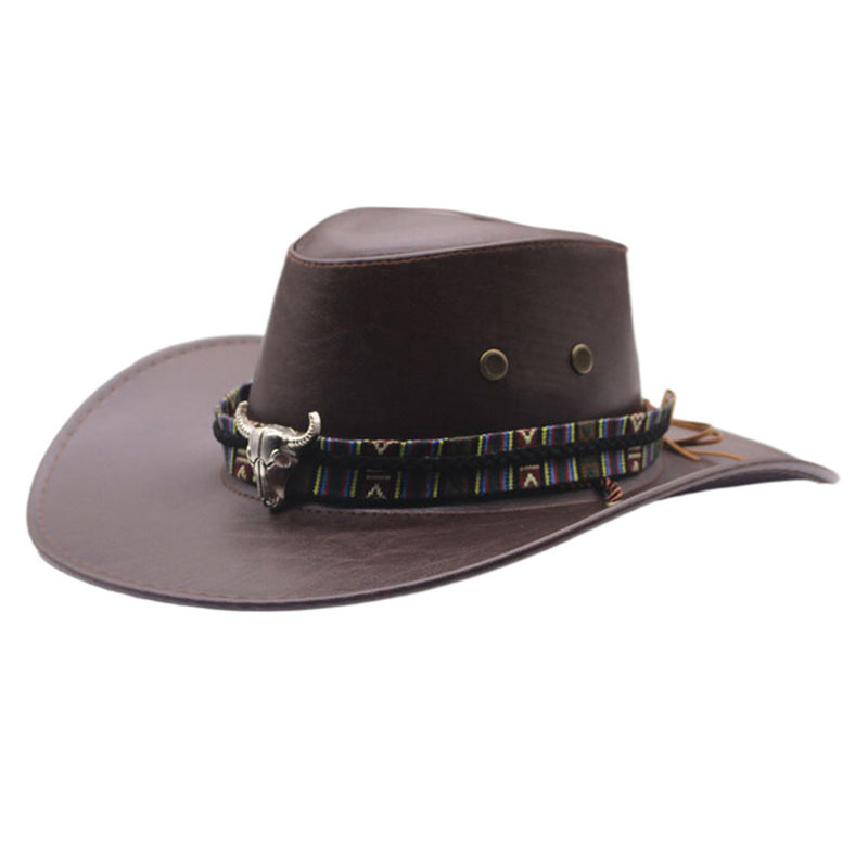 New Jazz hat women's summer outdoor sun-proof big brim Knight hat men's trendy cool Western cowboy hat cross-dressing hat