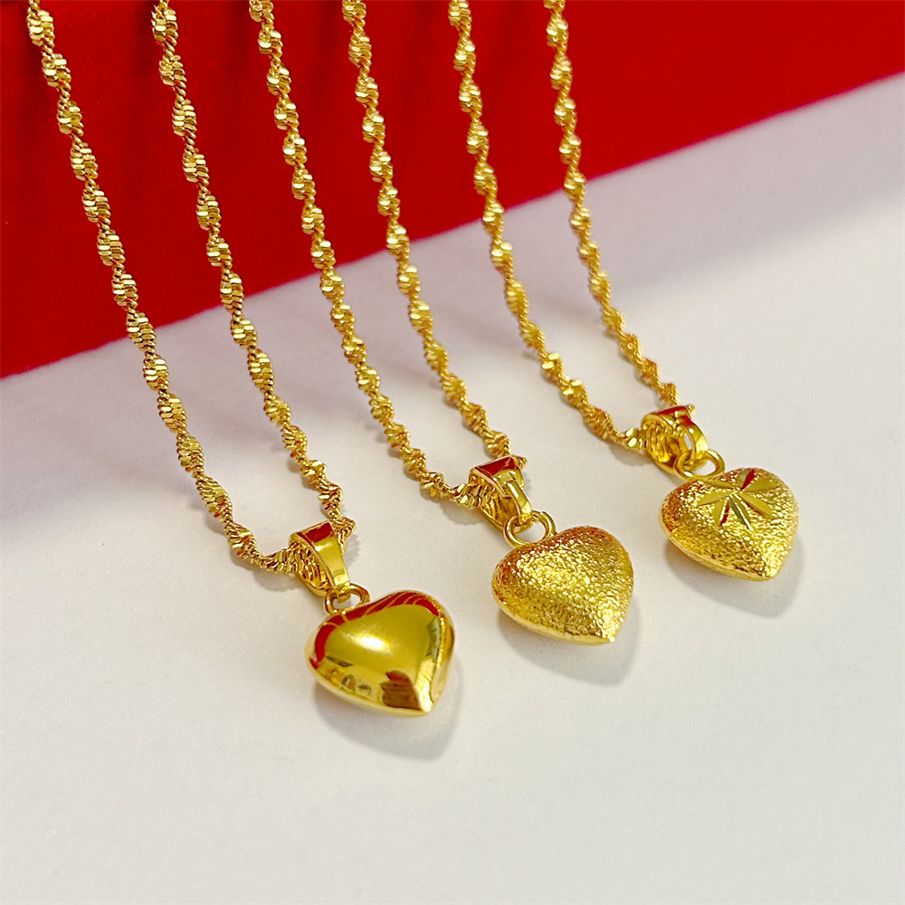Exquisite sand gold necklace women love pendant clavicle chain twist chain meticulous Joker cross-border jewelry manufacturers