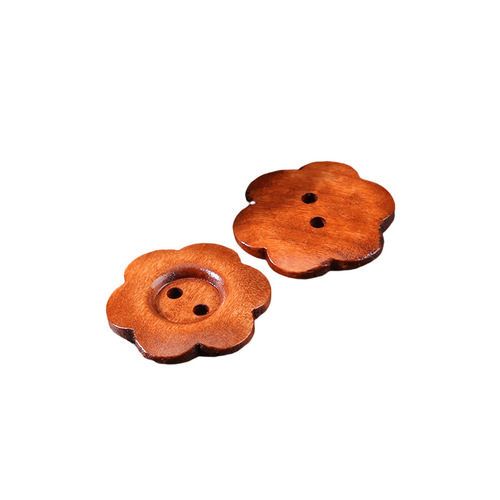 Flower-shaped wood buttons for men and women's clothes, coats and jackets, solid wood buttons, accessories, children's shirts, sweaters, cardigan buttons