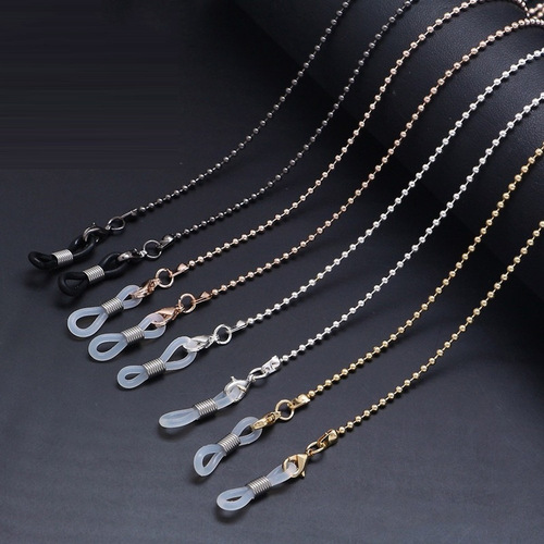 New style glasses chain glasses rope chain metal glasses hanging chain lanyard hanging neck anti-lost multi-purpose bead chain