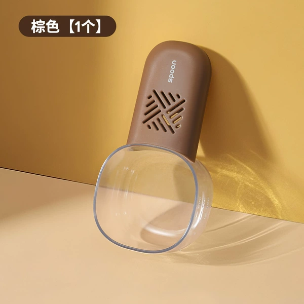 Brown handle transparent spoon