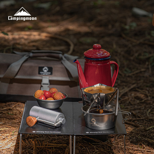 CAMPINGMOONG 304 stainless steel coffee funnel removable folding creative coffee filter