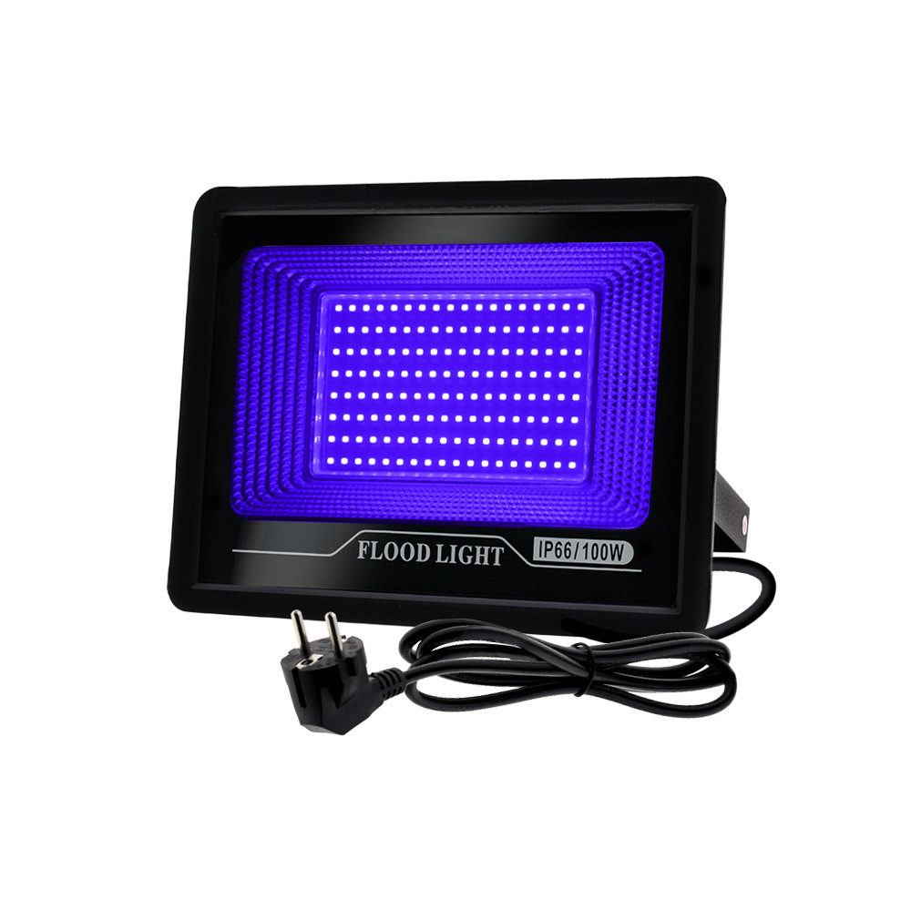 LED 보라색 빛 홍수 빛 KTV 바 유령의 집 형광 UV 경화 빛 야외 실내 방수 IP66