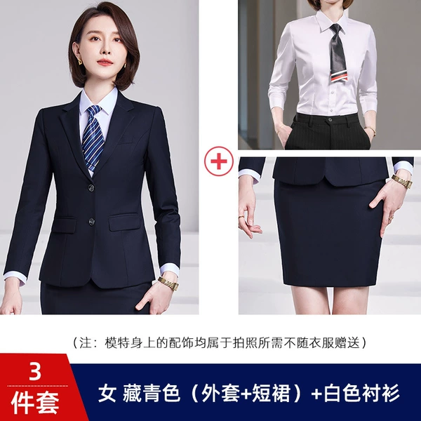 Jacket, mini-skirt, shirt