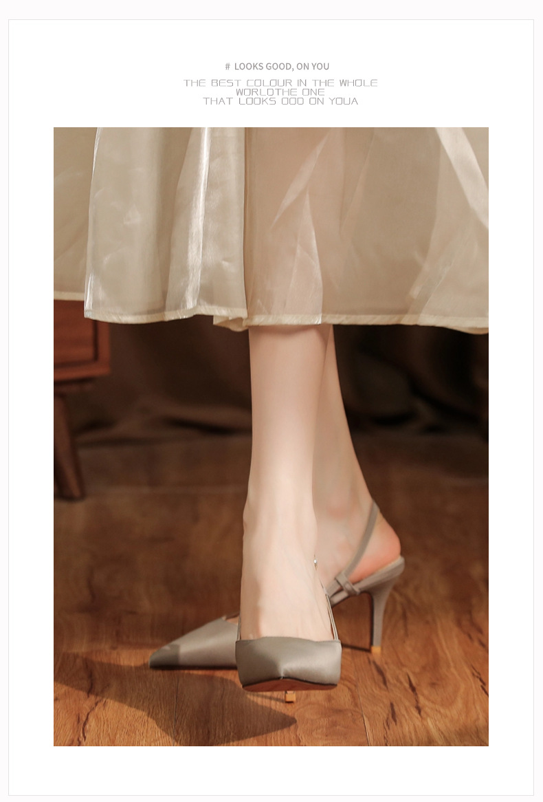 7755D Front Wrap Back Open Sandals Thin Heel High Heels Commuting Versatile Style High-end Professional Women's Shoes_voghion.com