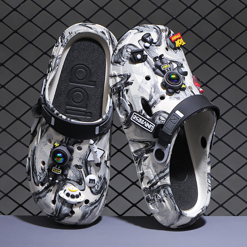 Eva Croc Shoes Men's Summer 2025 New Anti-Slip and Deodorant Beach Slippers for Outerwear DIY Sports Sandals for Men