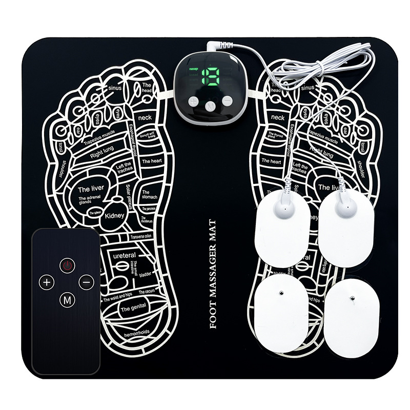 Masajeador de pies EMS con impulsos, almohadilla de fisioterapia, recargable USB