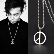 反战和平标志项链GD权志龙同款男士潮酷简约百搭时尚嘻哈挂件吊坠