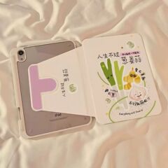 可爱蔬菜iPadair4/5/6/7保护套旋转亚克力苹果iPadPro/11A16/10代
