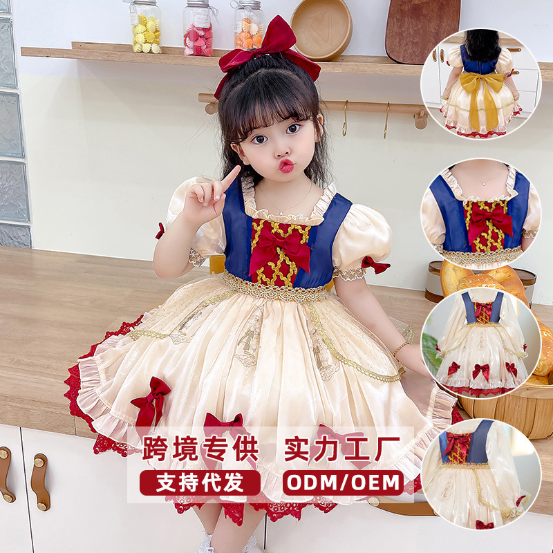 Snow White Dress Summer 2025 New Children's Lolita Dress First Birthday Dress Spring and Autumn Style