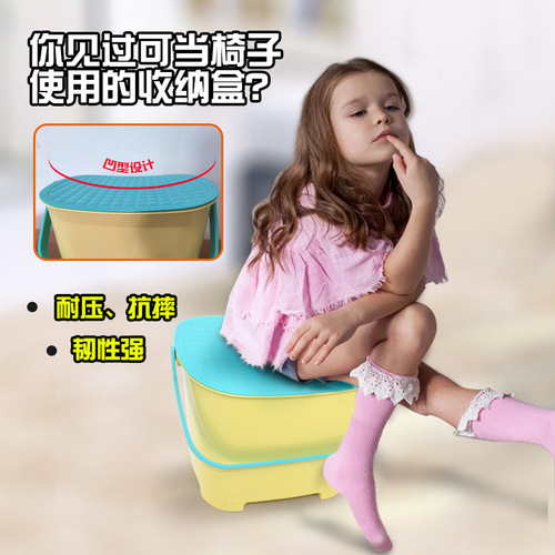 Genuine Plants vs. Zombies toy storage bucket box stool full set of launchable children's toys boy set