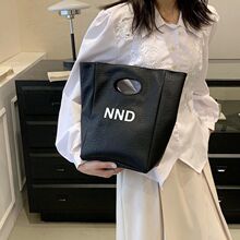 小众设计通勤包包女2024秋冬新款印花便当包百搭ins手拿包托特包