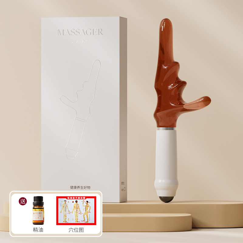 Dispositivo de apertura de punto de barra de acupuntura, meridiano magnético multifuncional, lápiz de extracción de tendones de mano, pedicura, herramienta de dragado de masaje de pájaro triangular