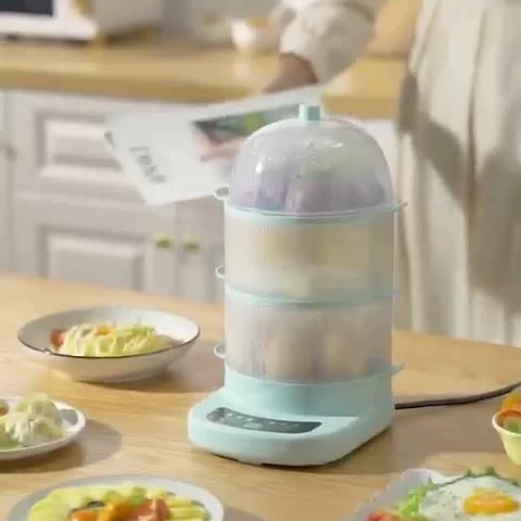 Котел для яиц Автоматическое отключение питания Артефакт для завтрака Маленький мини-пароварка для яиц Двухслойная Бытовая экспортная трансграничная цветная коробка