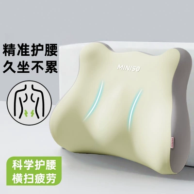 Cushion for Office, Waist support - basic-fruit-green-color-block-design