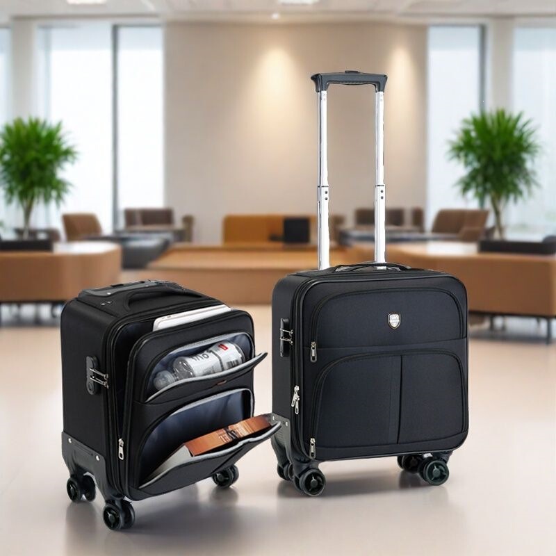 Oxford Cloth Carry-On Suitcase, Lightweight Luggage, Business Mini Travel Suitcase, Small Airline and Railway Crew Member Trolley Case