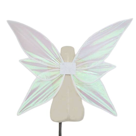 Adult Holiday Party Makeup Costume COS Performance Props Angel Wings Colorful Transparent Color Elf Wings