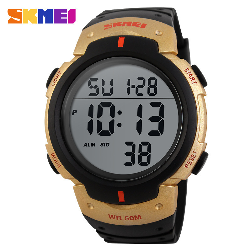 Skmei reloj deportivo electrónico de moda personalizado multifunción luminoso impermeable reloj electrónico al aire libre reloj de hombre de Estudiante