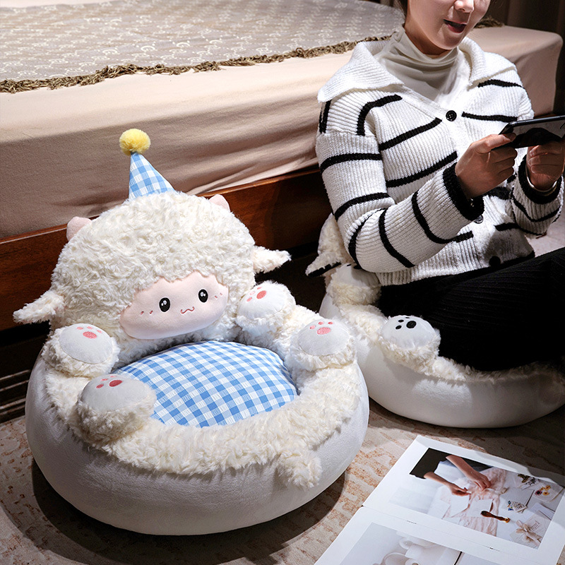Sofá perezoso tatami caricatura cordero asiento casero ventana flotante dormitorio asiento para niños en un muelle