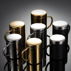 Iron 304 stainless steel mug double-layer insulated cover children's water cup office coffee cup business gift