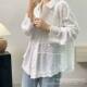French Fashion New Elegant Long Sleeve Embroidered Design Lace Shirt Casual Loose Top for Outer Wear