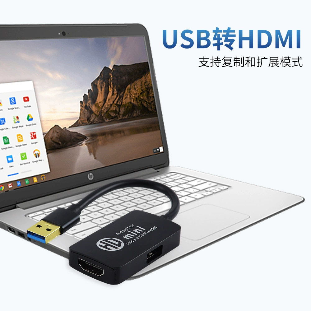 Док-станция-конвертер USB3.0 в HDMI поддерживает синхронизацию аудио и видео 1080P без драйверов и проекцию с несколькими интерфейсами