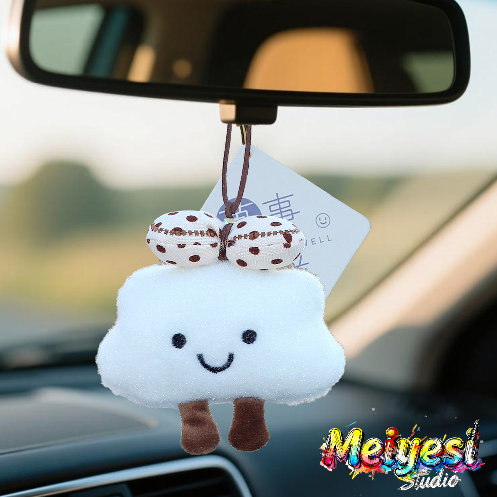 Cute colgante de automóvil de nubes 2025 nueva decoración interior creativa de automóviles perfumado colgante de espejo retrovisor