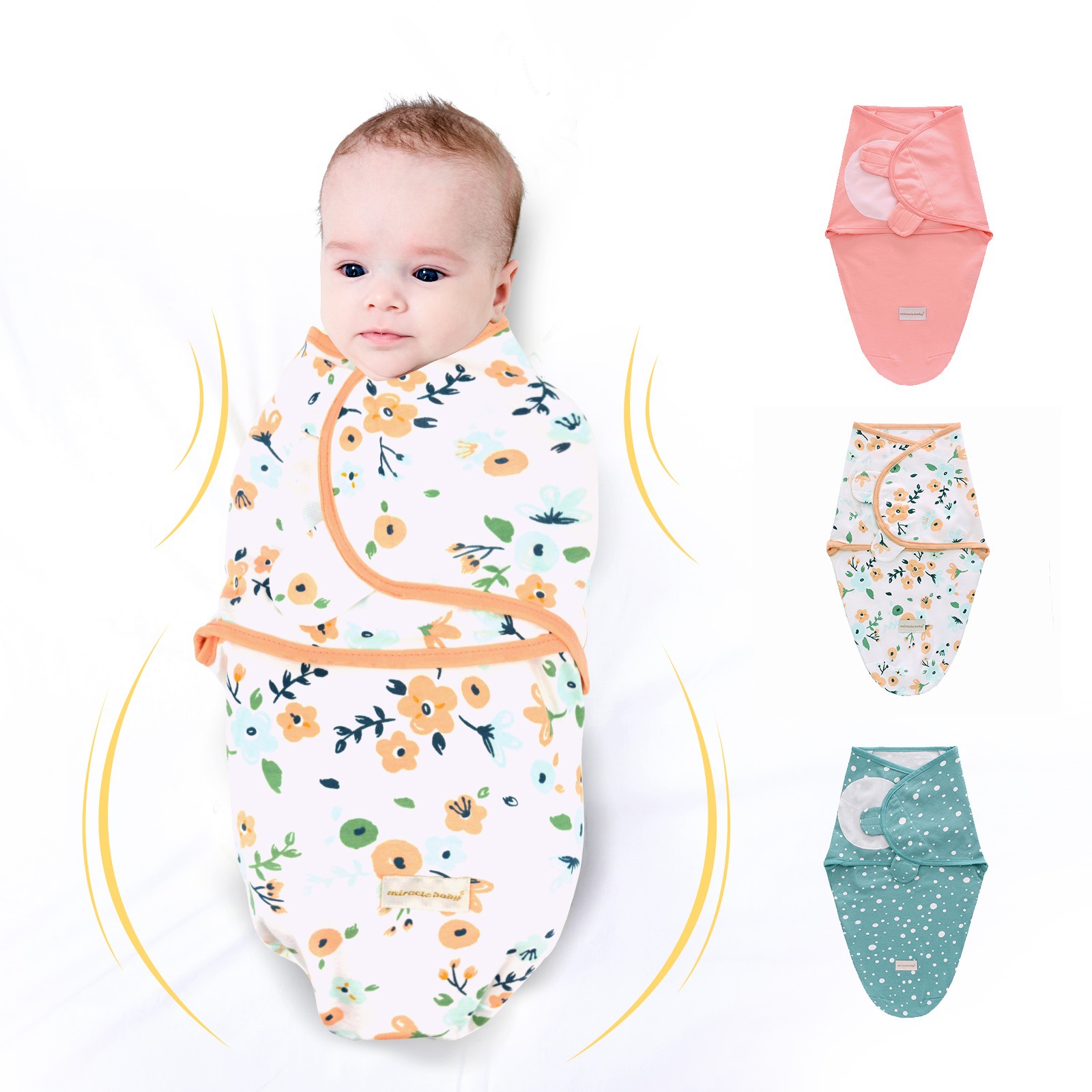 Spring and Autumn Baby Sleeping Bag Fetal Hat suit Baby Swaddling Towel Newborn Anti-Scare Quilt Sleeping Bag 3-Piece Set