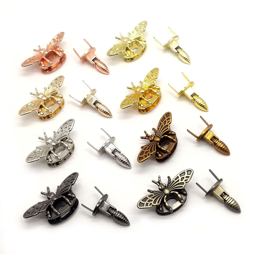 Cierre Metálico Abejita para Bolsos — Hebilla de Aleación para Caja o Cartera