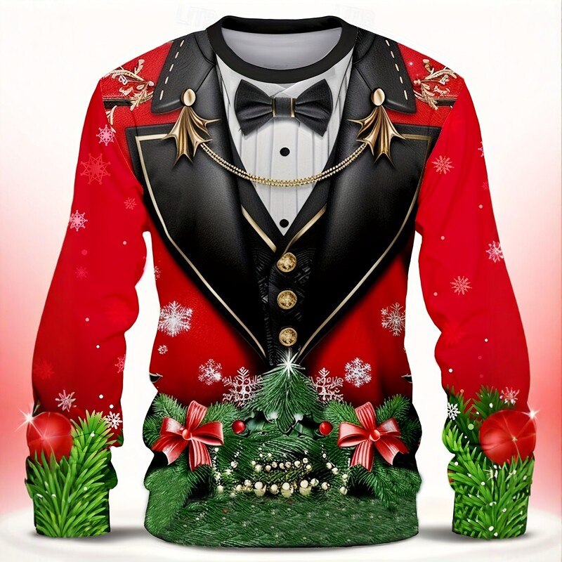 Christmas Snowflake Pattern Set 3D Printed T-Shirt Men's and Women's Long Sleeve O-Neck T-Shirt Harajuku T-Shirt Top Men's Christmas Snowflake Pattern Set 3D Printed T-Shirt Men's and Women's Long Sleeve O-Neck T-Shirt Harajuku T-Shirt Top Men's