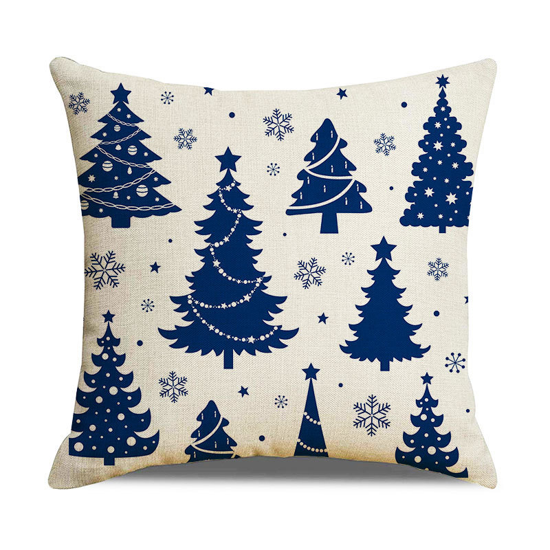 Nuevo lino transfronterizo de Navidad abraza almohada casera Santa Alce almohada sofá cubierta al por mayor