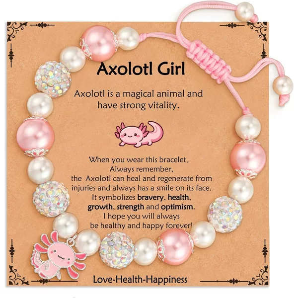 Cross-border new hand-woven cartoon unicorn pendant bracelet colored diamond clay diamond powder pearl beaded hand