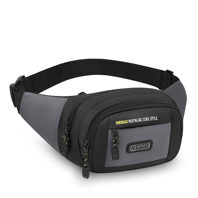 Riñonera de teléfono móvil práctica multicapa tela Oxford bolso de pecho de hombre de moda resistente al desgaste bolso de mensajero de hombro ligero simple al aire libre