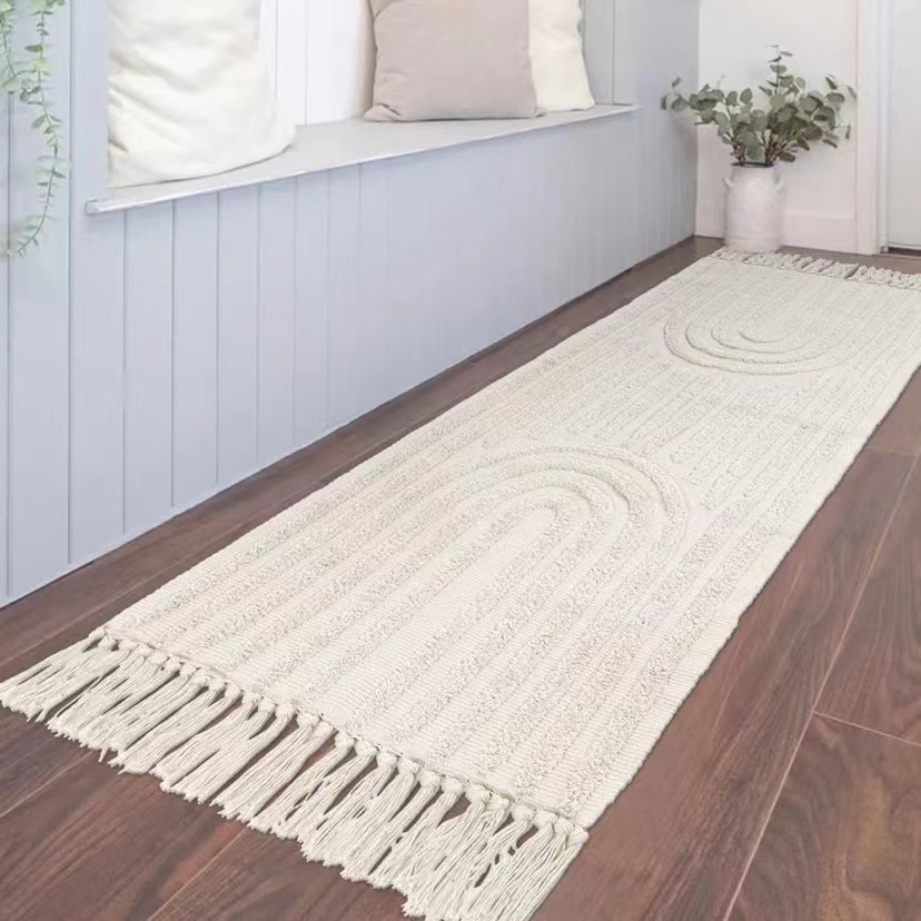 Comercio extranjero bordillo dormitorio piso de cama silencioso viento hecho a mano bordillo balcón alfombra antideslizante