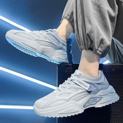 Dad's shoes for men  spring new gradient running sneakers trendy casual shoes students breathable shoes for men