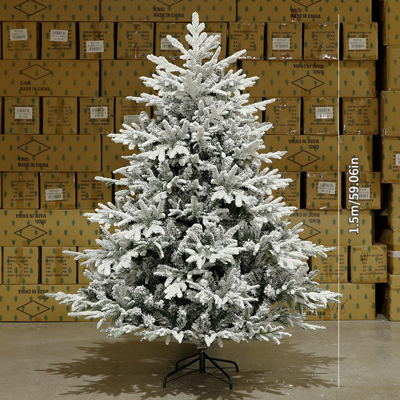 Shengyuan nuevo árbol de Navidad de nieve de gran tamaño con luces decoraciones navideñas decoraciones decorativas del centro comercial del hotel