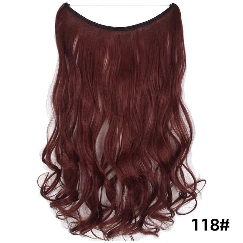 Comercio exterior Europa y América peluca una pieza de extensión de cabello de línea de pescado femenina peluca invisible alambre de alta temperatura image 11
